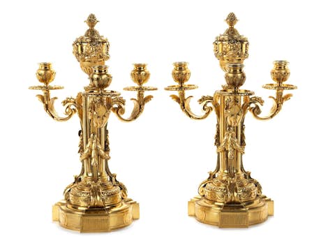 Paar Verwandlungsleuchter im Louis XVI-Stil